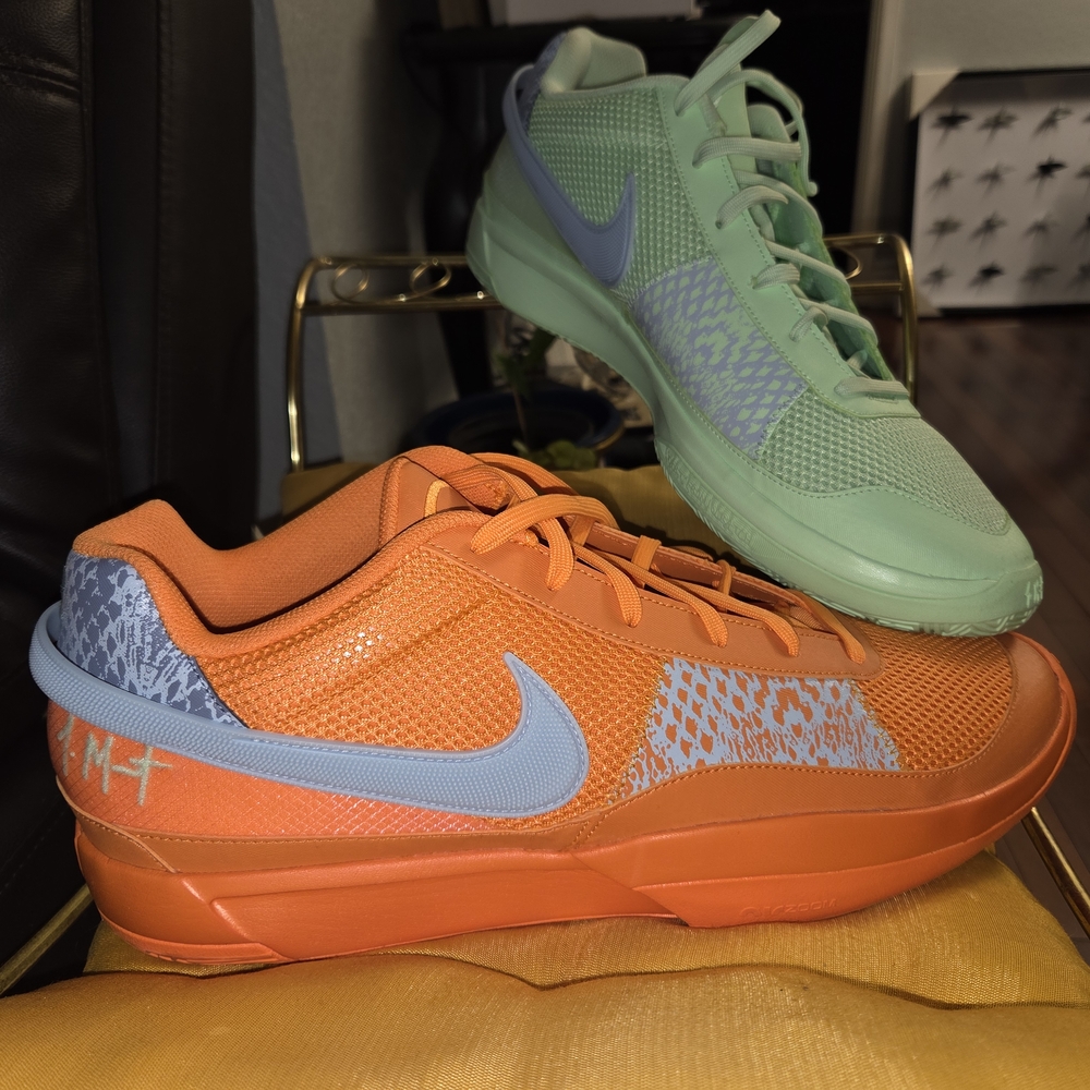 Nike JA 1 'Mismatched' Mandarin Orange Green FQ4796-800 Men's Size 17 Shoes